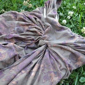 Velvet Floral Mock Wrap Skirt